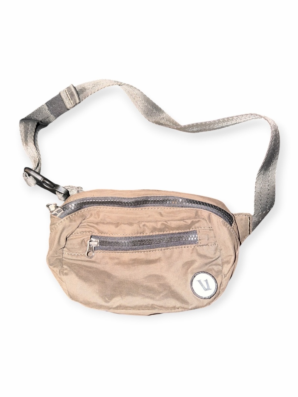 Vuori All Around Hip Pack Almond Khaki Tan Nylon Crossbody Belt Bag Fanny Pack